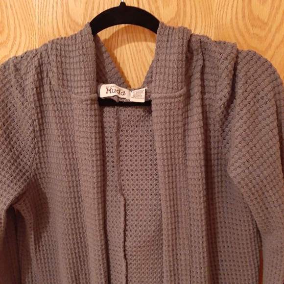 Mudd Waffle Cardigan, Clay Color Size large - Picture 9 of 12